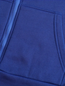 Sweat-shirt à capuche zippé pour homme de haute qualité, coloris bleu, rouge et blanc, en molleton, style streetwear décontracté, avec capuche et poches. - Product Image 6