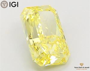 Diamant de laboratoire cultivé CVD de 4,51 carats, couleur jaune vif fantaisie, clarté VS1, taille radiant, parfait pour un chef-d'œuvre, avec certificat IGI - Product Image 4