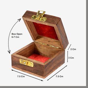 Handicraft Wooden Mini <b>Storage</b> <b>Box</b> <b>Small</b> Size Organizer For Ear Rings, Rings and Nose Pins <b>Storage</b> <b>Box</b> Brown Gift <b>Box</b> (Brown) - Product Image 5