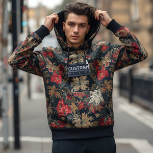 Sudadera con Capucha de Jacquard para Hombre, Etiqueta Personalizada, Tejido Premium, Estilo Casual Urbano, Sudadera Tipo Pullover, Suministro al por Mayor OEM - Product Image 3