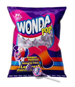 Best Value Hard Texture Delicious and Sweet Taste Multi-colored Wonda Pop No Gum Fruity Tongue <b>Painter</b> Lollipop - Product Image 1