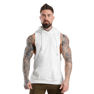 Clothing Manufacturer Supply Custom US Size Cotton Blends Streetwear Tank Top Mens <b>Sleeveless</b> <b>Hoodies</b> - Product Image 6