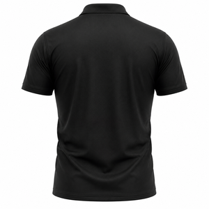 RONAL SPORTS Men's Black <b>Polo</b> Shirt Short Sleeve Quick Dry Knitted 100% Polyester Casual Sport Logo Front Breathable Short - Product Image 2