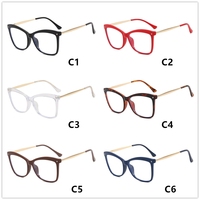 Montures de lunettes pour femmes Optical Blue Light Blocking Gold Alloy Black square Optical