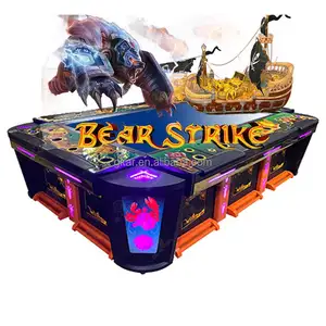 2024 populer disesuaikan 86/100 inci lengkap mesin ikan Video Arcade ikan permainan Bear Strike