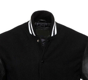 100% Genuine Leather Made <b>Men's</b> Varsity <b>Jackets</b> Windproof <b>Casual</b> Outdoor Fashion Wear Varsity Outerwear <b>Jacket</b> & Coats <b>Men</b> - Product Image 3