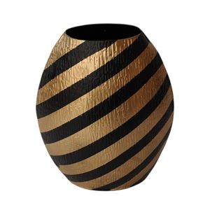 Vase à fleurs en aluminium noir et or de luxe, design bohème moderne, décoration de mariage, vase pour la décoration de table de salon - Product Image 1