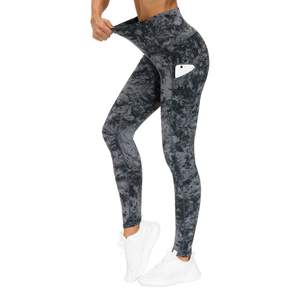 Legging de yoga et de fitness bleu uni taille haute pour femme, effet ventre plat, extensible dans les quatre sens, antibactérien et respirant - Product Image 3