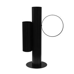 Modern Single Cylinder Metal Flower Vase Black Finish Elegant Wedding Table Centerpiece Minimalist Floral Holder for Luxury Even - Product Image 2