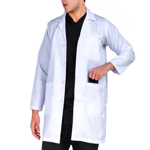 Batas de Laboratorio Elásticas de Bajo MOQ, Uniformes Médicos Cómodos para Hospital, Batas de Laboratorio con Bolsillos, Logotipo Personalizado, Uniformes de Enfermería, Ropa de Trabajo - Product Image 1