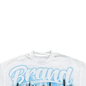 Camiseta Blanca de Manga Corta para Hombre, Marca [Brand], con Estampado Gráfico de Hustler's Paradise, Cuello Alto Formal, Corte Regular, 100% Algodón - Product Image 3