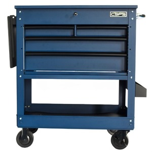 Wholesale OEM 84cm 4 Drawer Heavy Duty <b>Rolling</b> Utility Cart Matte Blue Powder Coated Steel for Workshop Garage Industrial Use - Product Image 5