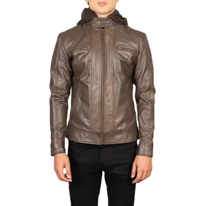 Новая кожаная куртка для мужчин 2022 оптовая продажа модная мужская куртка из натуральной кожи