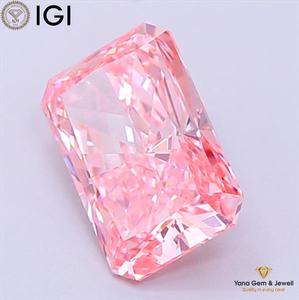 เพชร CVD ผลิตในห้องปฏิบัติการ สีชมพูสดใส ระดับความสะอาด VS1 ทรงรัศมี พร้อมใบรับรอง IGI น้ำหนัก 2.50 กะรัต สำหรับแหวนผู้ชายแบบโซลิแทร์ - Product Image 3