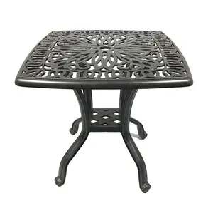 Стол для домашнего отеля с черной отделкой ручной работы, для ресторана, антикварный дизайн, обеденный стол с лазерной резкой, алюминиевый журнальный столик