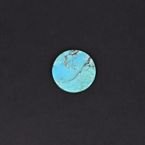 Turquesa Americana Natural de 8 Quilates, 20 mm, Forma Redonda, Piedra Preciosa Suelta - Product Image 3