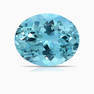 Anillo de compromiso de oro de 14 quilates con aguamarina natural de corte ovalado engastada en puntas y diamantes de acento, con certificado de piedra, para mujer - Product Image 5