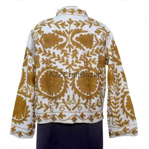 Chaqueta Bordada de Algodón TNT Ecológica con Volantes Tejidos Suzani, Estilo Boho Vintage para Mujer, Marca A2ZCraftBazar - Product Image 5