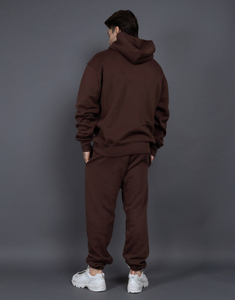 Ensemble sweat à capuche et pantalon de survêtement pour homme, coupe droite, col montant, 100 % coton, hiver, coupe-vent, imperméable, respirant - Product Image 3