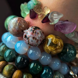 Pulsera de Resina Acrílica Geométrica al por Mayor para Mujer, Brazalete Elástico de Moda Casual con Bloques Artísticos, Joyería de Personalidad, DISEÑO FLORAL - Product Image 1