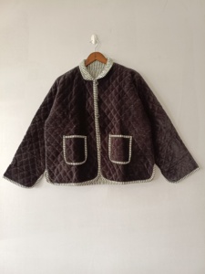 Premium Ladies Western Waterproof <b>Quilted</b> Jacket 100% Cotton Reversible <b>Summer</b> Outdoor - Product Image 5