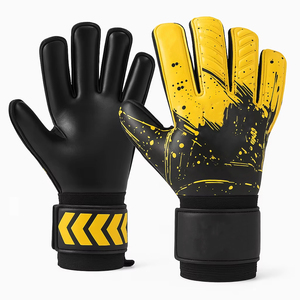 ถุงมือผู้รักษาประตูหนังคุณภาพสูงระดับมืออาชีพ พร้อมอุปกรณ์ป้องกันนิ้วมือ ปรับขนาดได้ ใช้ได้ทั้งชายและหญิง - Product Image 1