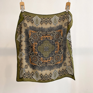 Elegant Square Silk <b>Scarf</b> Floral Pattern Multifunctional <b>Neck</b> Wrap European Style Spring Autumn Fashion Accessory - Product Image 3
