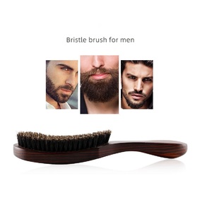 CestoMen Meilleure brosse à barbe pour homme, en poils de sanglier et nylon doux mélangés, manche en bois, pour massage, nettoyage et antistatique - Product Image 5