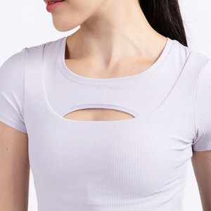 Top Corto Deportivo para Mujer, de Algodón, 180 g/m², Elástico, de Alta Calidad, con Logotipo Personalizado, Liso, Transpirable, de Secado Rápido, para Gimnasio y Entrenamiento - Product Image 5