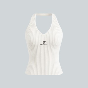 Nueva Camiseta sin Mangas para Mujer, Estilo Vintage, Transpirable, con Logotipo Tejido en la Parte Delantera, Cuello Redondo, Casual - Product Image 4