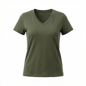 เสื้อยืดคอกลมแขนสั้นผ้าซาตินโพลีเอสเตอร์สำหรับผู้หญิง ระบายอากาศได้ดี คุณภาพสูง สีและโลโก้สั่งทำได้ ใส่สบายๆ - Product Image 1