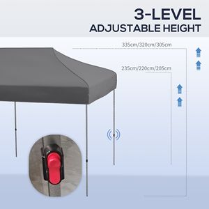 "19.2FT X 9.6FT PVC <b>Canopy</b> <b>Tent</b> with Adjustable Height & Wheeled Carry Bag-Gray" - Product Image 6