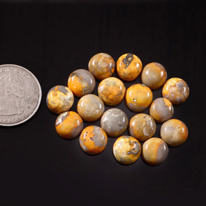 Top Quality Natural Bumble <b>Bee</b> Jasper 3x3 MM Round Cabochon Loose Gemstone for Jewelry Making - Product Image 2