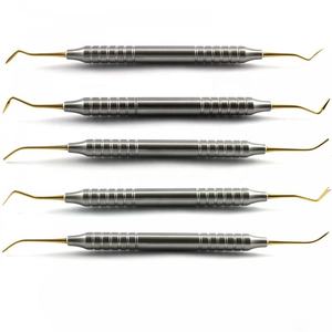 PK Thomas Manual Waxing <b>Set</b> Wax Modelling Craving Tools Gold Plated Stainless Steel 5 piece <b>set</b> Restorative Dental Filling Tools - Product Image 5
