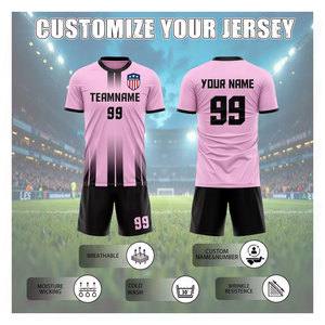 Maillot de football personnalisé avec design dégradé, nom et numéro personnalisés, logo d'équipe brodé, maillot de football athlétique pour hommes, femmes et jeunes - Product Image 6