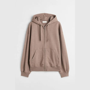 Vêtements de sport personnalisés en gros pour hommes, sweats à capuche zippés, nouveau design, hauts en molleton de coton, 100% coton, mode décontractée, coupe ample pour l'hiver - Product Image 1