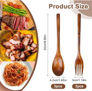 Ensemble cuillère et fourchette en bois de coco écologique, fabriqué à la main, couverts en bois naturel réutilisables, ustensiles de cuisine durables, vaisselle écoresponsable, vente en gros - Product Image 3