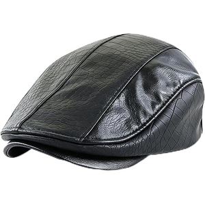 Gorra Ivy para Hombre, de Cuero PU, Estilo Newsboy, Ajustable, Boina Clásica, Gorra Plana de Golf, Gorra Gatsby para Conducir o Pescar - Product Image 4