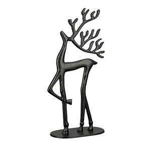 Adorno de Metal con Forma de Ciervo, Llavero de Latón Sólido Realista, Estatua de Reno Vintage, Bonito Regalo de Navidad - Product Image 4