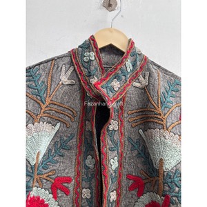 Wholesale 100% Cotton Suzani Jacket Hand <b>Stitch</b> Short Unisex Jacket <b>Coat</b> Uzbek Embroidery Jacket - Product Image 3