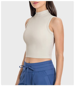 Camiseta sin Mangas Personalizada OEM para Mujer, Verano 2025, Impresión Personalizada, Deportiva, Fitness, Transpirable, de Alta Calidad, Ecológica, de Lona con Pedrería - Product Image 4