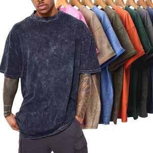 Camiseta Personalizada con Lavado Ácido, Marca Privada, Estilo Urbano, Oversize, de Algodón, Vintage, para Hombre y Mujer - Product Image 6