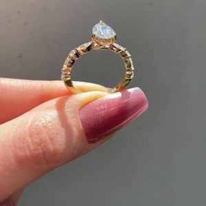 Authentic Oval Cut <b>Diamond</b> Solitaire Halo <b>Ring</b> 14K Solid Gold Lab Grown VS1 1.01CT IGI Certificate For Engagement Proposal Gift - Product Image 5