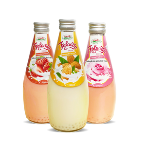 Meilleur produit : Lait aux fruits Falooda saveur rose, bouteille en verre 290ml, boissons, jus de fruits, boissons fraîches, Vietnam - Product Image 4