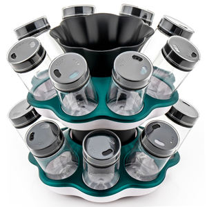 3 Tier <b>Rotating</b> Spice <b>Rack</b> Organizer for Kitchen Countertop, Space Saving Corner Spice <b>Rack</b> Stand with Easy Access <b>Storage</b> - Product Image 1