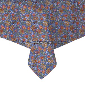 Manteles personalizados con estampado a mano, artesanía atemporal, manteles cuadrados de algodón puro en venta - Product Image 5
