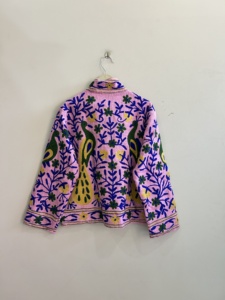 Chaqueta Formal de Mujer con Cuello Alto, Chaqueta Bordada Transpirable de Algodón TNT - Product Image 6