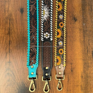 Vente en gros de sac à bandoulière en cuir repoussé à la main de haute qualité pour dames sangles de sac à bandoulière amovibles en cuir de vachette véritable sangles de sac à main - Product Image 5