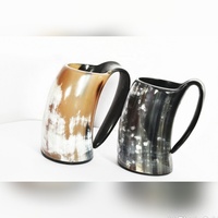 Verres à bière viking vintage faits à la main en corne de buffle indienne, écologiques, rustiques, couleur naturelle, haute qualité, pour fêtes