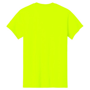 T-shirt col montant oversize 100 % coton brodé anti-boulochage, épaules tombantes, couleur vert sécurité personnalisable, avec lettrage formel – Collection 2025 - Product Image 1